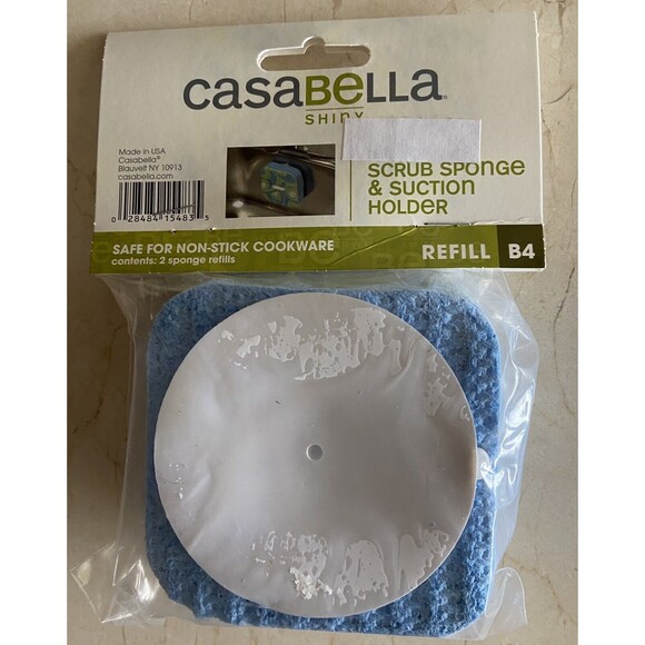 Casabella Shiny Scrub Sponge and Suction Holder Kitchen NWT - Picture 2 of 2